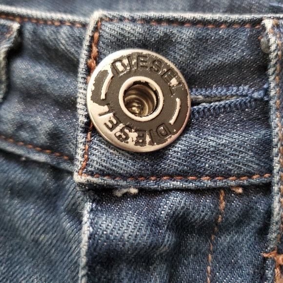 Diesel Kuzko Cut offs Denim Jeans Shorts sz 26 27 - Picture 7 of 7